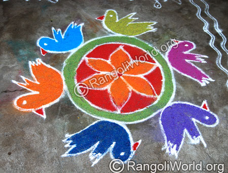 Pigeon Rangoli